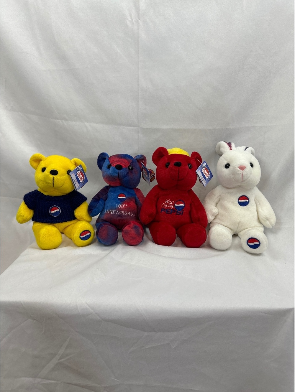 Set of 4 Pepsi Collectible Plush Bears and Bunny